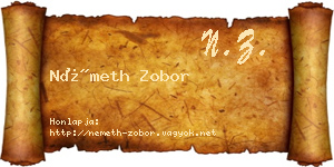Németh Zobor névjegykártya